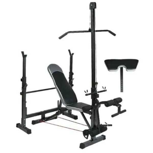 banca-importada-con-rack-y-sistema-de-polea banca con rack y polea